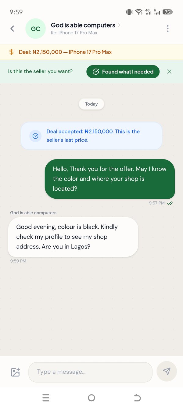 Chat with seller